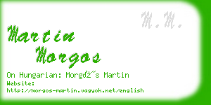 martin morgos business card